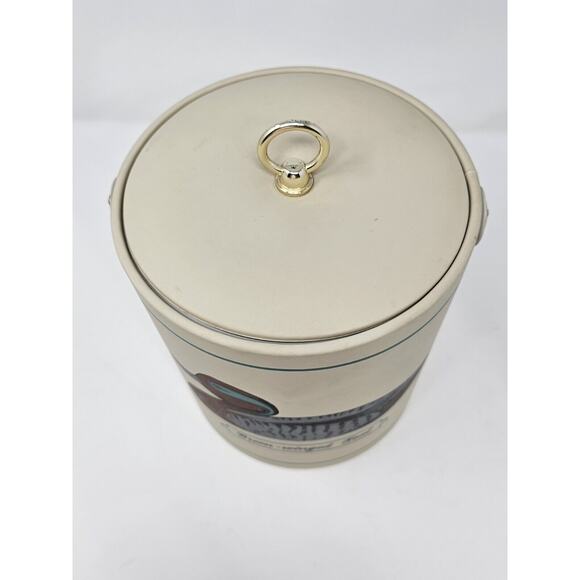 Vtg Georges Briard MCM Ice Bucket Green Winged Teal Duck Mallard Hunting Barware - Picture 3 of 10